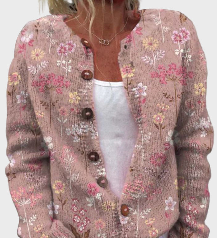 Eleganten Pleten Kroj z Cvećnim Motivi