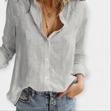 Udobna Bluza iz Lanene Tkanine