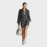 Pleteni pulover s sproščeno eleganco