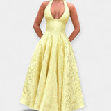 Midi obleka z odprtim hrbtom in korzetno zasnovo