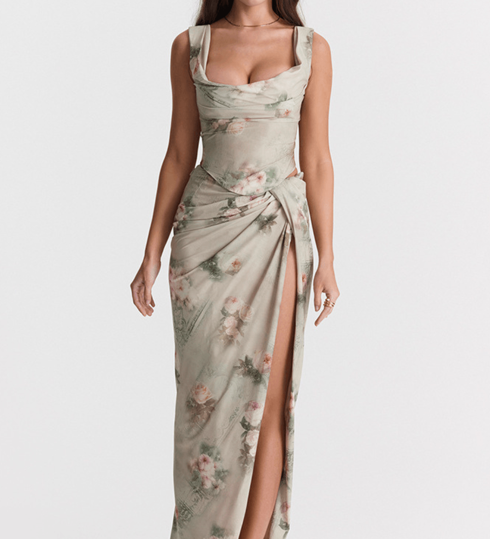 Ivelle | Obleka z Izrezom in Razporkom