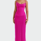 Auri | Drapirano obleko iz tila