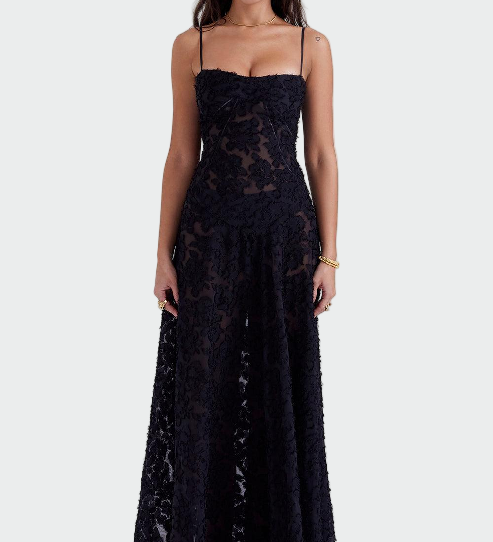 Dolga cvetlična obleka