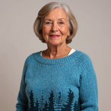 Pleteni pulover z motivom navdihnjenim z gozdom