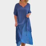 Klasčna Maxi Obleka v Enotni Barvi