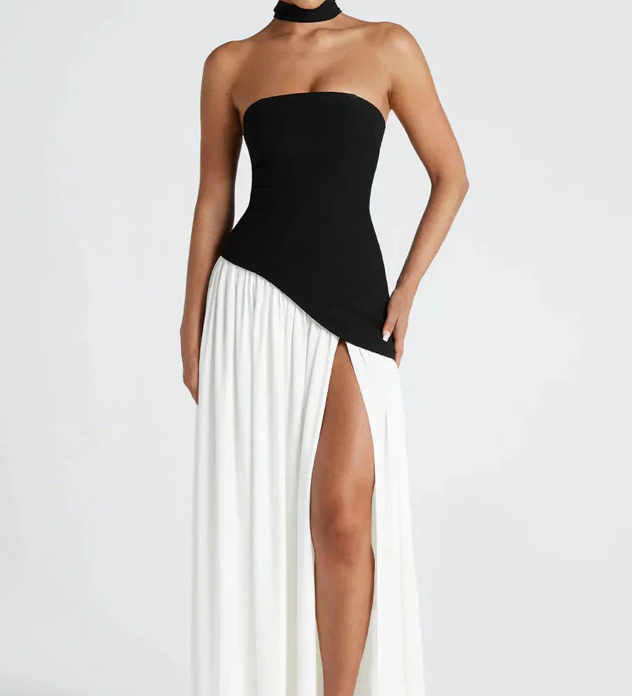 Maxi obleka z razredom, ki očara