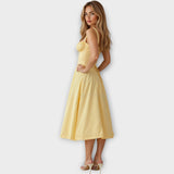 Midi obleka s korzetom