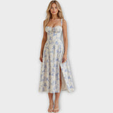 Midi obleka s korzetom