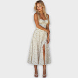 Midi obleka s korzetom