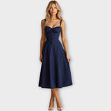 Midi obleka s korzetom