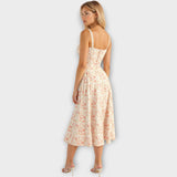 Midi obleka s korzetom