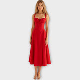 Midi obleka s korzetom