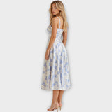 Midi obleka s korzetom