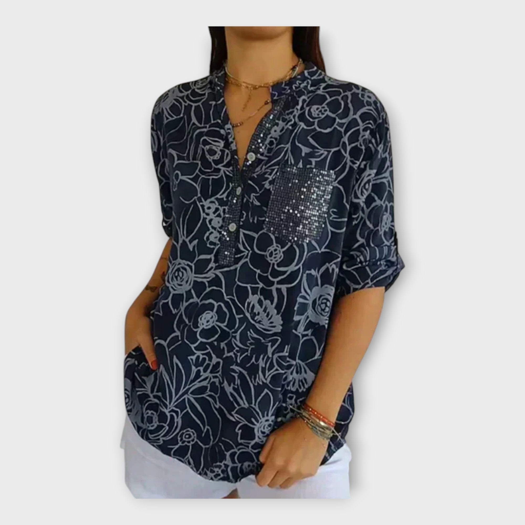 Elegantna Bluza z Motivom